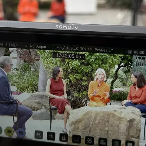 Ladies Interviewing on a camera