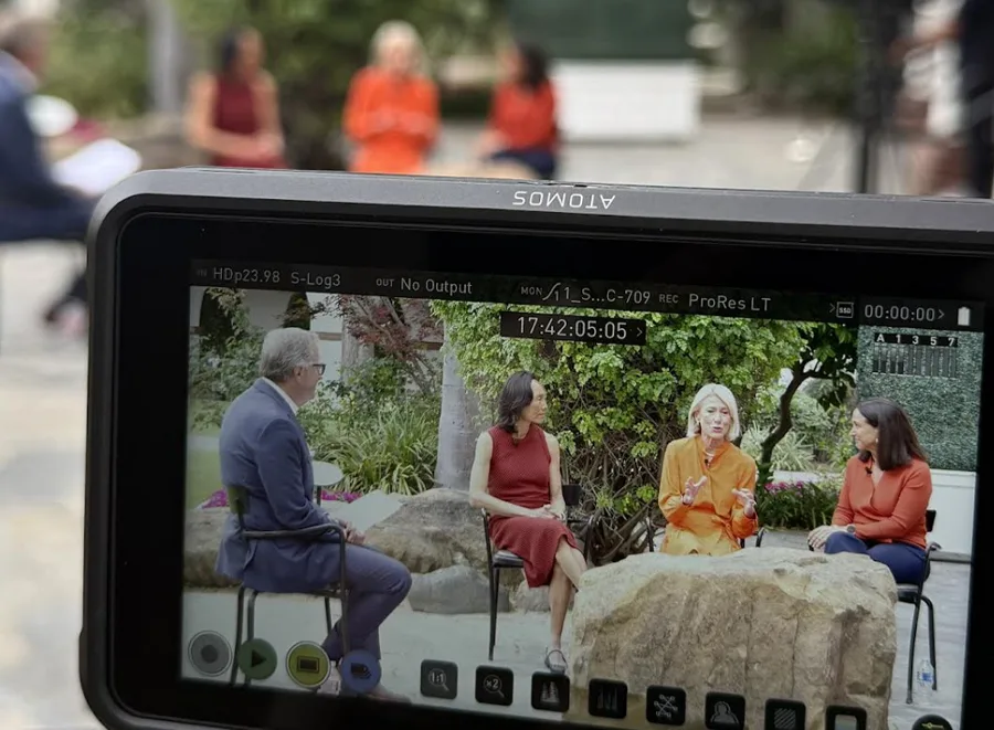 Ladies Interviewing on a camera